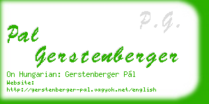 pal gerstenberger business card